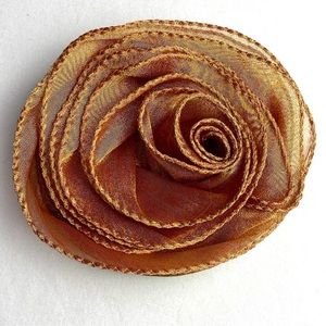 Vintage Gorgeous rose gold taffeta Iridescent crystal gossamer coin purse